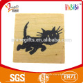Animal cartoon wood stamps of Cat